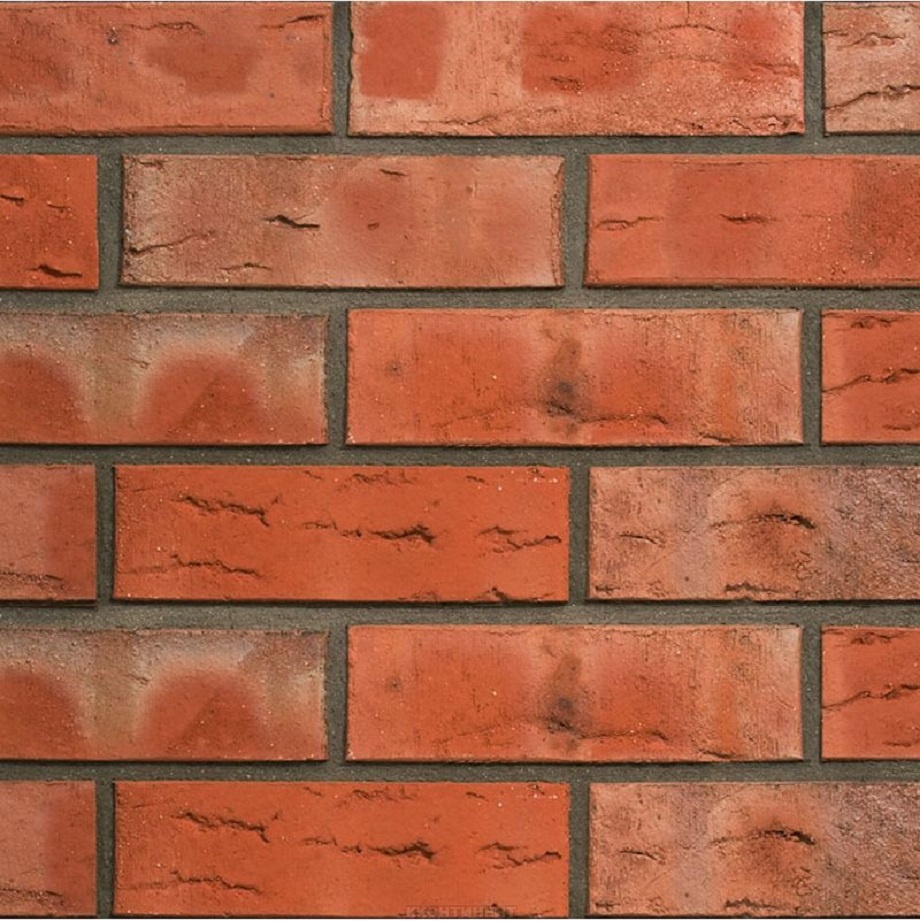 Клинкерный кирпич Grafschafter Landhaus rot-blau-bunt-geflammt, завод "ABC", Германия